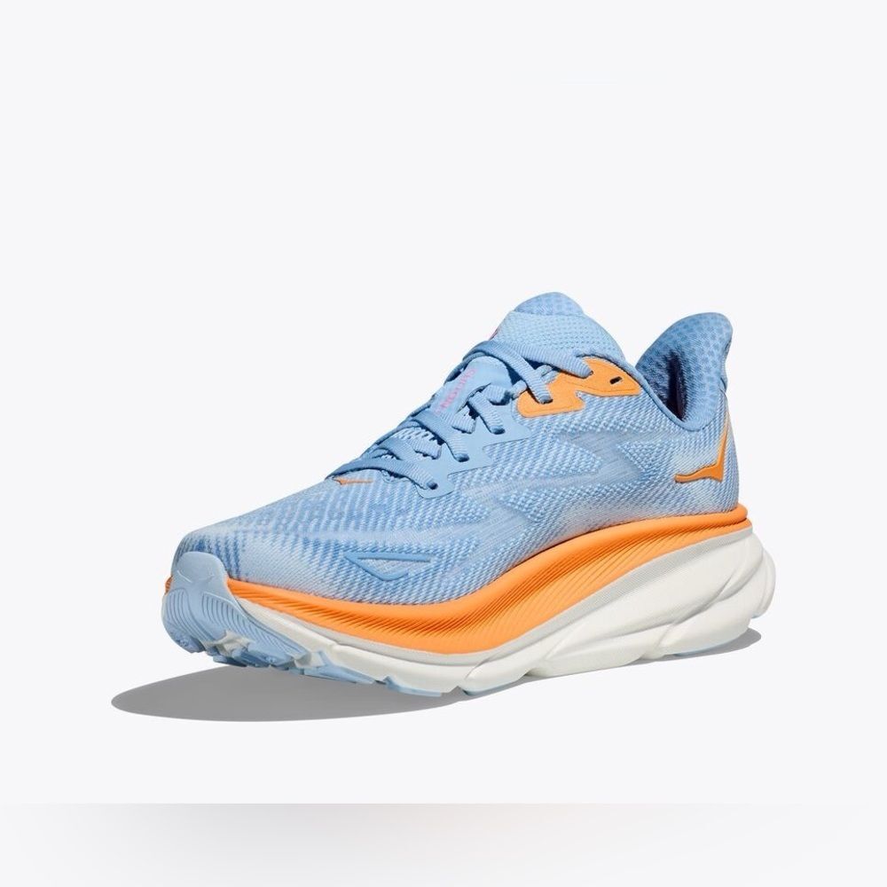 HOKA Women's Clifton 9 Running Shoes in Airy Blue/Ice Water